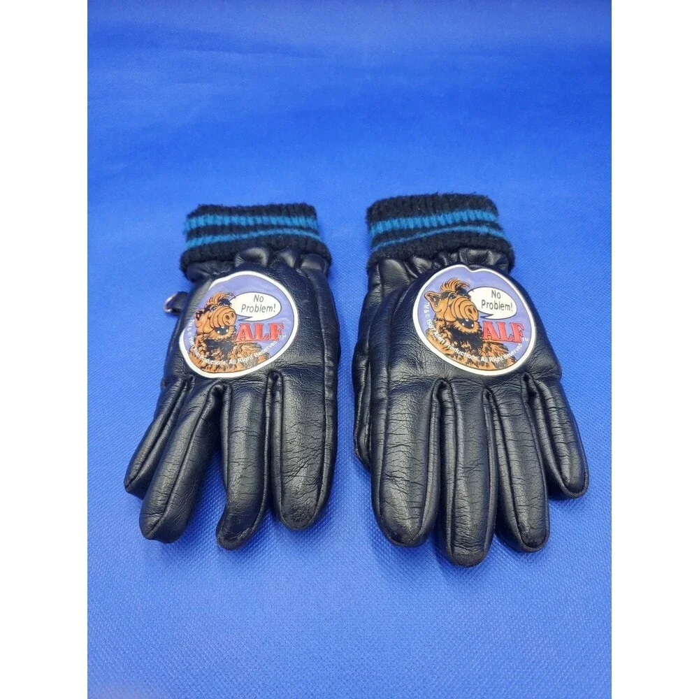 Vintage ALF No Problem! Winter Kids Gloves Fits Ages 6-8 Yrs Hong Kong